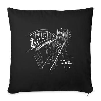 Architecture bridge - Sofa pillowcase 17,3'' x 17,3'' (45 x 45 cm) - black - Front