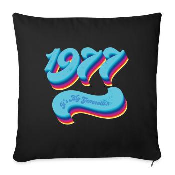 C'est ma génération (édition 1977) - Housse de coussin décorative 45 x 45 cm - noir - Devant