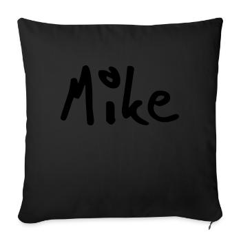 mike - Sofakissenbezug 45 x 45 cm - Schwarz - Vorne
