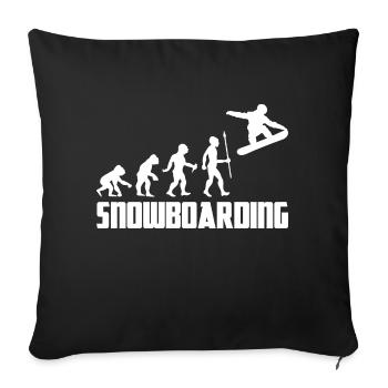 Snowboarding Snowboarder Winter Evolution Schnee - Sofakissenbezug 45 x 45 cm - Schwarz - Vorne