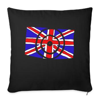 Grossbritannien Zielscheibe Dart WM - Sofakissenbezug 45 x 45 cm - Schwarz - Vorne
