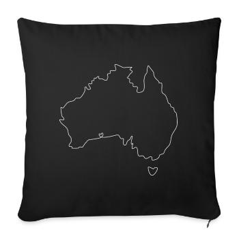 Coeur australien - Housse de coussin décorative 45 x 45 cm - noir - Devant