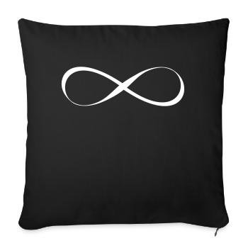 Infinity symbol infinity calligraphy - Sofa pillowcase 17,3'' x 17,3'' (45 x 45 cm) - black - Front