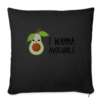 avocat - Housse de coussin décorative 45 x 45 cm - noir - Devant