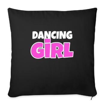 dancing girl tanzsport garde party dico - Sofa pillowcase 17,3'' x 17,3'' (45 x 45 cm) - black - Front
