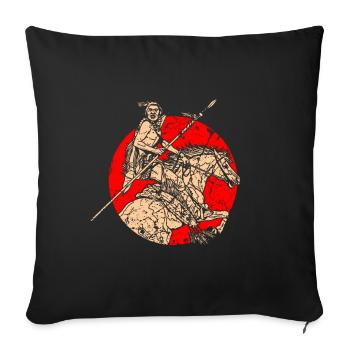 Native American Native American horse - Sofa pillowcase 17,3'' x 17,3'' (45 x 45 cm) - black - Front