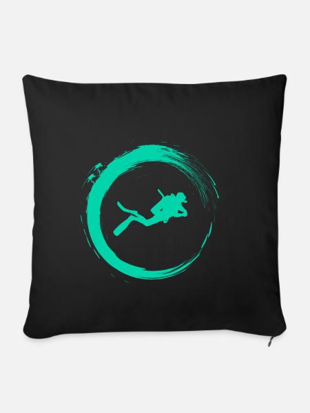 Diving - Sofakissenbezug 45 x 45 cm - Schwarz