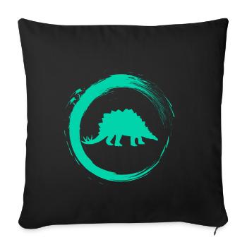 Dino - Sofa pillowcase 17,3'' x 17,3'' (45 x 45 cm) - black - Front