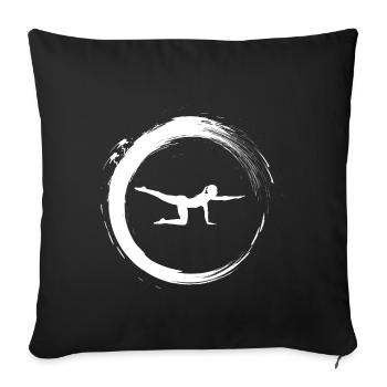 Pilates - Sofa pillowcase 17,3'' x 17,3'' (45 x 45 cm) - black - Front