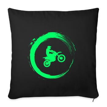 Motocross - Sofakissenbezug 45 x 45 cm - Schwarz - Vorne