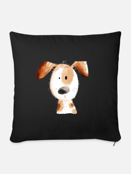 Süßer Hund Für Hundefreunde - Sofakissenbezug 45 x 45 cm - Schwarz