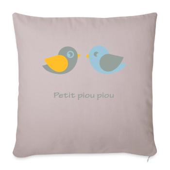 petit piou piou bébé - Sofa pillowcase 17,3'' x 17,3'' (45 x 45 cm) - light taupe - Front