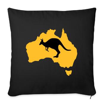 Australie - Housse de coussin décorative 45 x 45 cm - noir - Devant