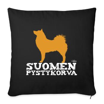 Finnish Spitz - Sofakissenbezug 45 x 45 cm - Schwarz - Vorne