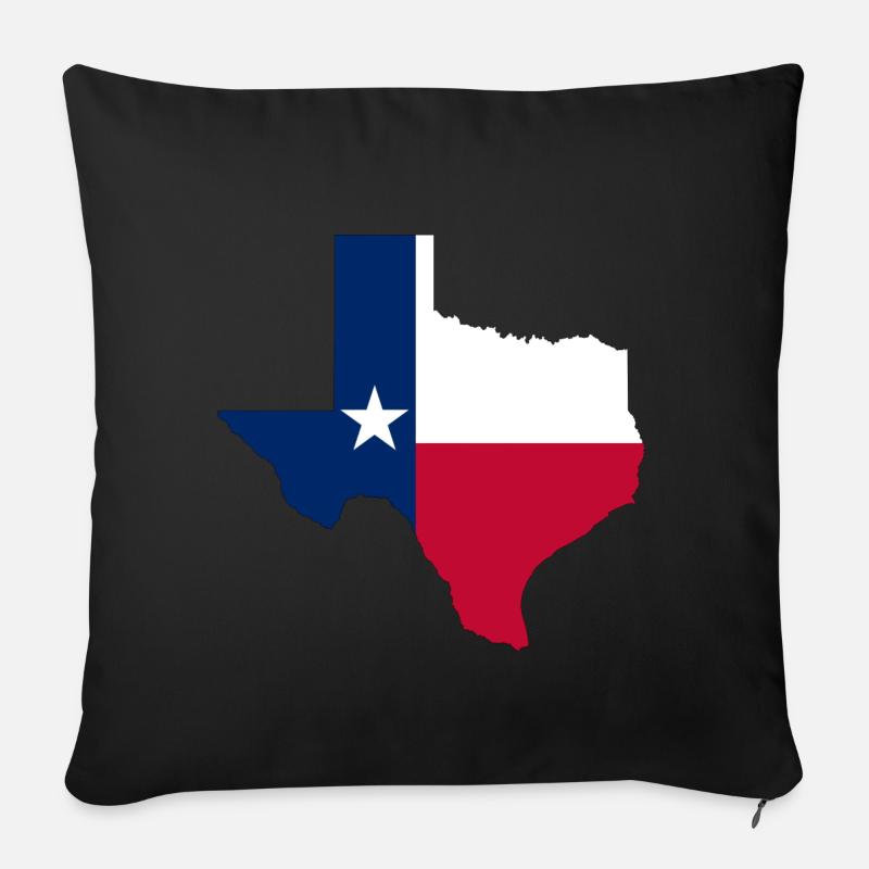 Texas - Sofa pillowcase 17,3'' x 17,3'' (45 x 45 cm) - black