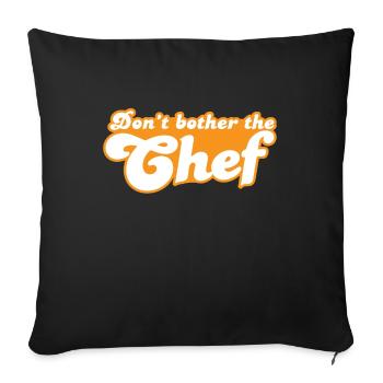 Ne dérangez pas le chef! - Housse de coussin décorative 45 x 45 cm - noir - Devant