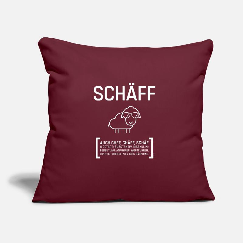 SCHÄFF CHEF CHÄFF BOSS weiss Geschenkidee Sofakissenbezug 45 x 45 cm