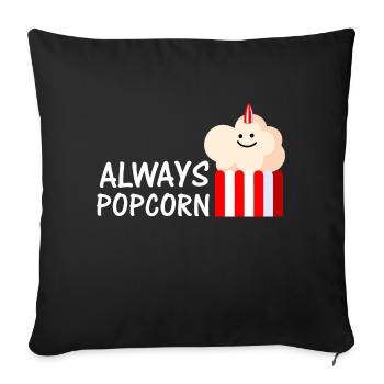 Always Popcorn (a) - Housse de coussin décorative 45 x 45 cm - noir - Devant