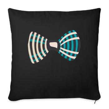 noeud papillon 904_k - Housse de coussin décorative 45 x 45 cm - noir - Devant