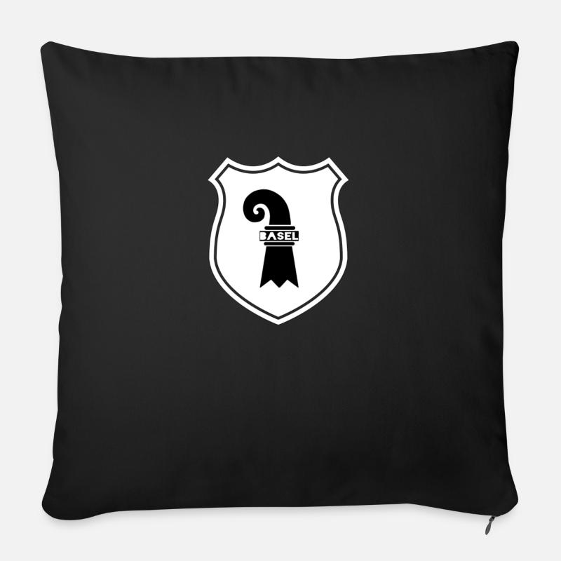 Basler wappen - Sofakissenbezug 45 x 45 cm - Schwarz