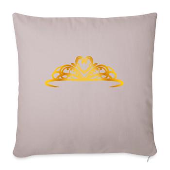 Tiare - doré - Housse de coussin décorative 45 x 45 cm - taupe clair - Devant