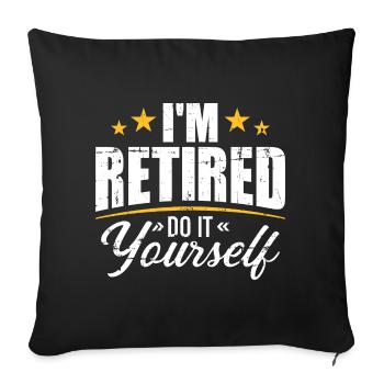 pension - Sofa pillowcase 17,3'' x 17,3'' (45 x 45 cm) - black - Front