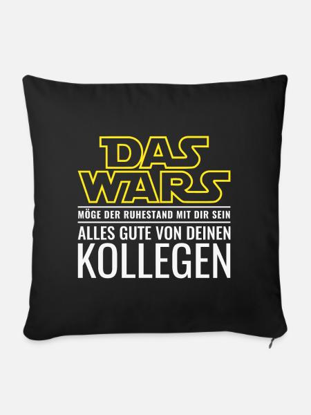 Das Wars Rentner Abschied Kollege Ruhestand Rente - Sofakissenbezug 45 x 45 cm - Schwarz