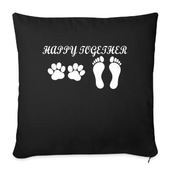 Dog dog - Sofa pillowcase 17,3'' x 17,3'' (45 x 45 cm) - black - Front