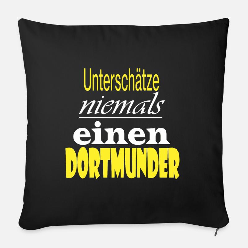 Dortmund - Sofakissenbezug 45 x 45 cm - Schwarz