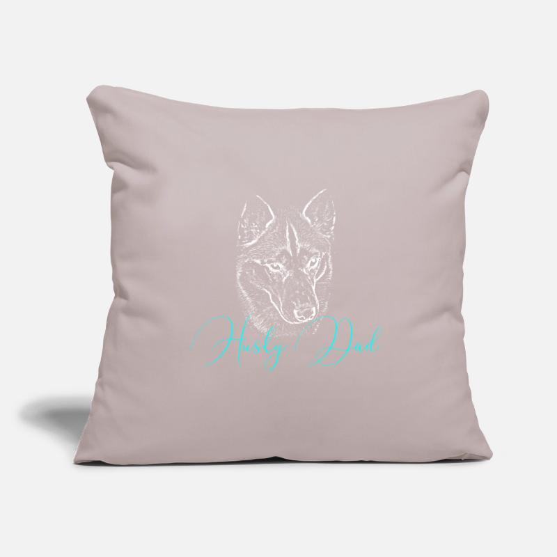 Husky Dad Silhouette Neon Script Sofakissenbezug 45 x 45 cm