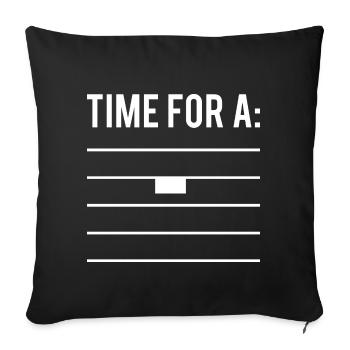 piano - Housse de coussin décorative 45 x 45 cm - noir - Devant