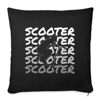Stunt Scooter - Sofa pillowcase 17,3'' x 17,3'' (45 x 45 cm) - black - Front