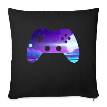 controller - Sofa pillowcase 17,3'' x 17,3'' (45 x 45 cm) - black - Front