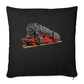 Dampflok 43 001 - Sofakissenbezug 45 x 45 cm - Schwarz - Vorne