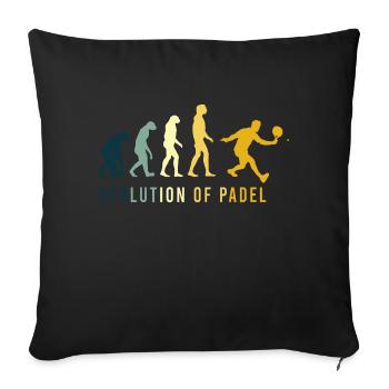 Evolucion Padel Design für alle paddle spanien - Sofakissenbezug 45 x 45 cm - Schwarz - Vorne