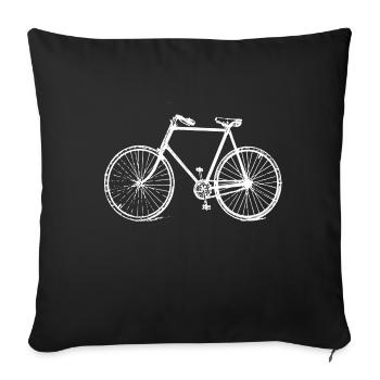 Bicycle Bike Men's Bicycle MTB Rider - Sofa pillowcase 17,3'' x 17,3'' (45 x 45 cm) - black - Front
