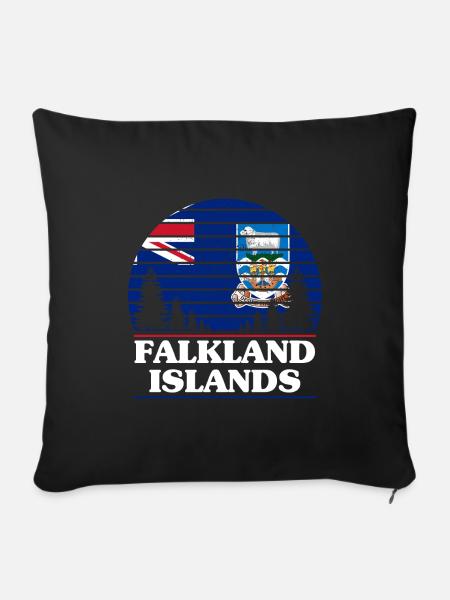Falklandinseln - Sofakissenbezug 45 x 45 cm - Schwarz