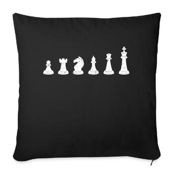 Chess Pieces Chess Player Chess - Sofa pillowcase 17,3'' x 17,3'' (45 x 45 cm) - black - Front