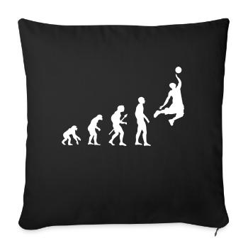 Basketball Evolution with Basketballer - Sofa pillowcase 17,3'' x 17,3'' (45 x 45 cm) - black - Front