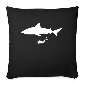 Diving Dive tauchen - Sofakissenbezug 45 x 45 cm - Schwarz - Vorne