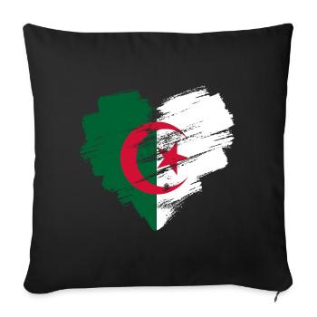 Algeria - Sofa pillowcase 17,3'' x 17,3'' (45 x 45 cm) - black - Front