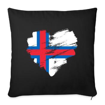 Faroe Islands - Sofa pillowcase 17,3'' x 17,3'' (45 x 45 cm) - black - Front