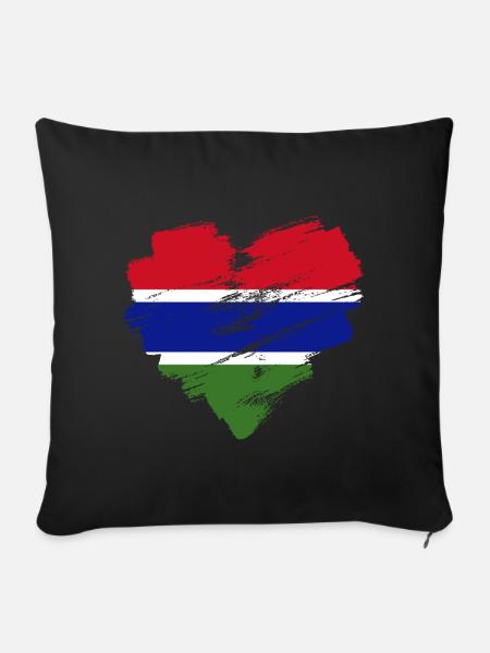 Gambia - Sofakissenbezug 45 x 45 cm - Schwarz