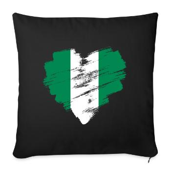 Nigéria - Housse de coussin décorative 45 x 45 cm - noir - Devant