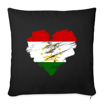 Tadjikistan - Housse de coussin décorative 45 x 45 cm - noir - Devant