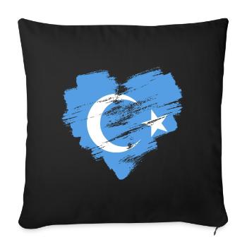 Ouïghours - Housse de coussin décorative 45 x 45 cm - noir - Devant