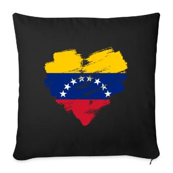 Venezuela - Sofa pillowcase 17,3'' x 17,3'' (45 x 45 cm) - black - Front