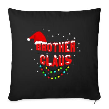 Brother Claus - Christmas Party Gift - Sofa pillowcase 17,3'' x 17,3'' (45 x 45 cm) - black - Front