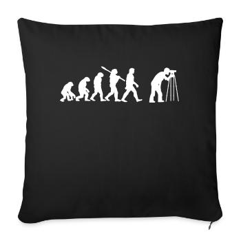 Surveyor Geometer Surveyor Profession - Sofa pillowcase 17,3'' x 17,3'' (45 x 45 cm) - black - Front