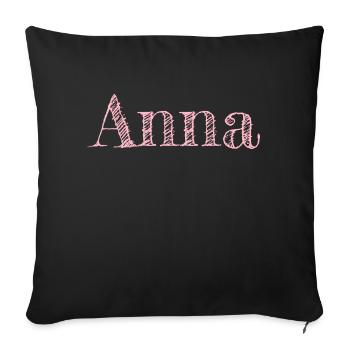 Anna - Sofa pillowcase 17,3'' x 17,3'' (45 x 45 cm) - black - Front